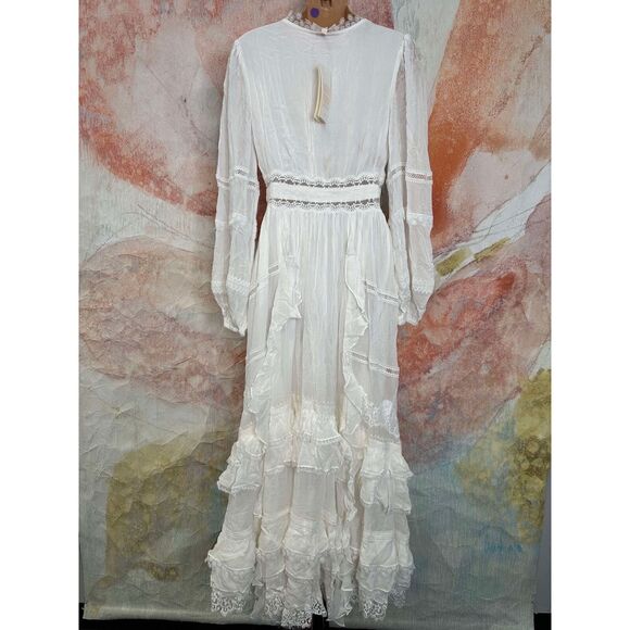 Anthropologie Rococo Sand Mia Long-Sleeve Ruffled Maxi Dress $545 - Picture 7 of 8